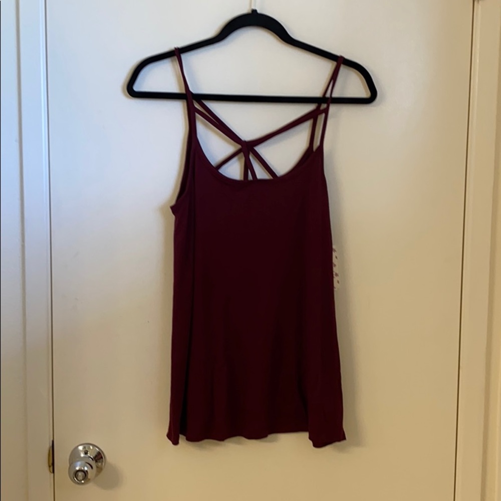 Burgundy Strappy Tank